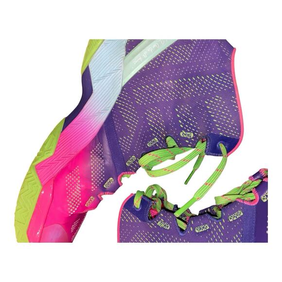 Under Armour Curry 2 Northern Lights Men’s Sz 11.5 US Green Pink Blue - Picture 4 of 12